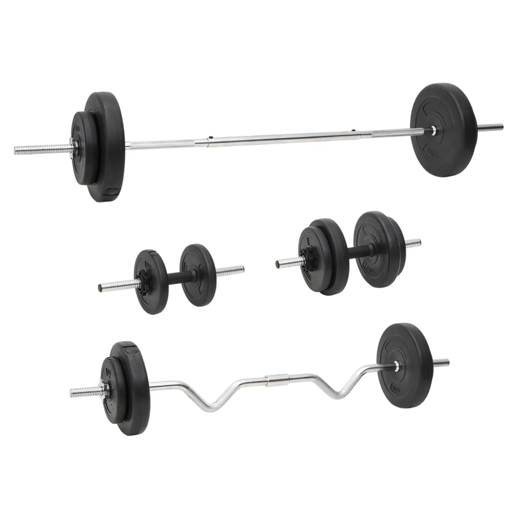 Painonnostotanko ja käsipainosarja levyillä 60 kg