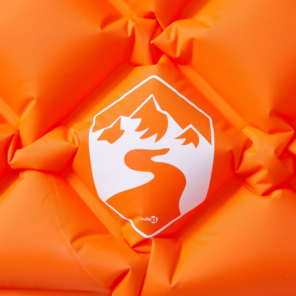Täytettävä retkeilypatja tyynyllä 1 hengelle oranssi