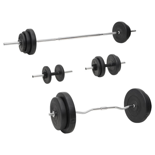 Painonnostotanko ja käsipainosarja levyillä 90 kg