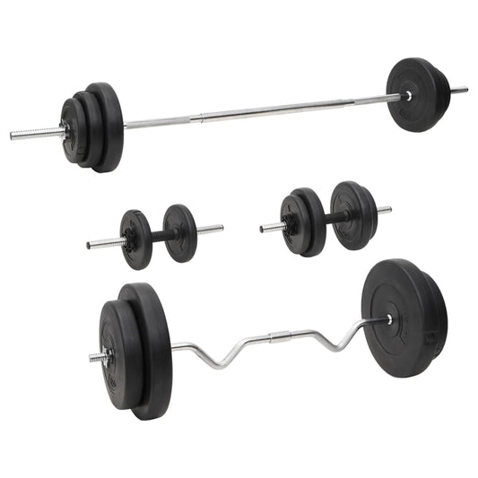 Painonnostotanko ja käsipainosarja levyillä 90 kg
