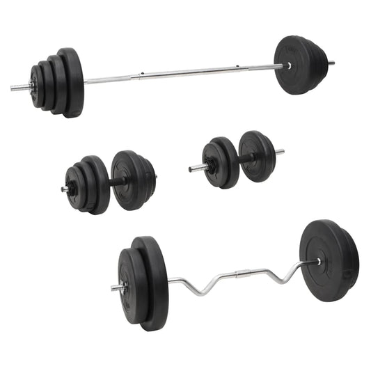 Painonnostotanko ja käsipainosarja levyillä 120 kg